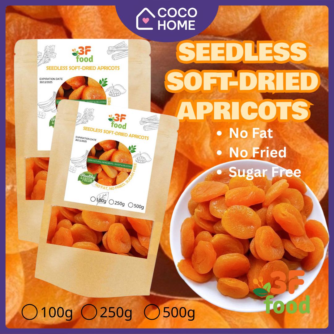 READY - 3F Food Seedless Soft-Dried Apricots No Fat, No Sugar, No Fry ...