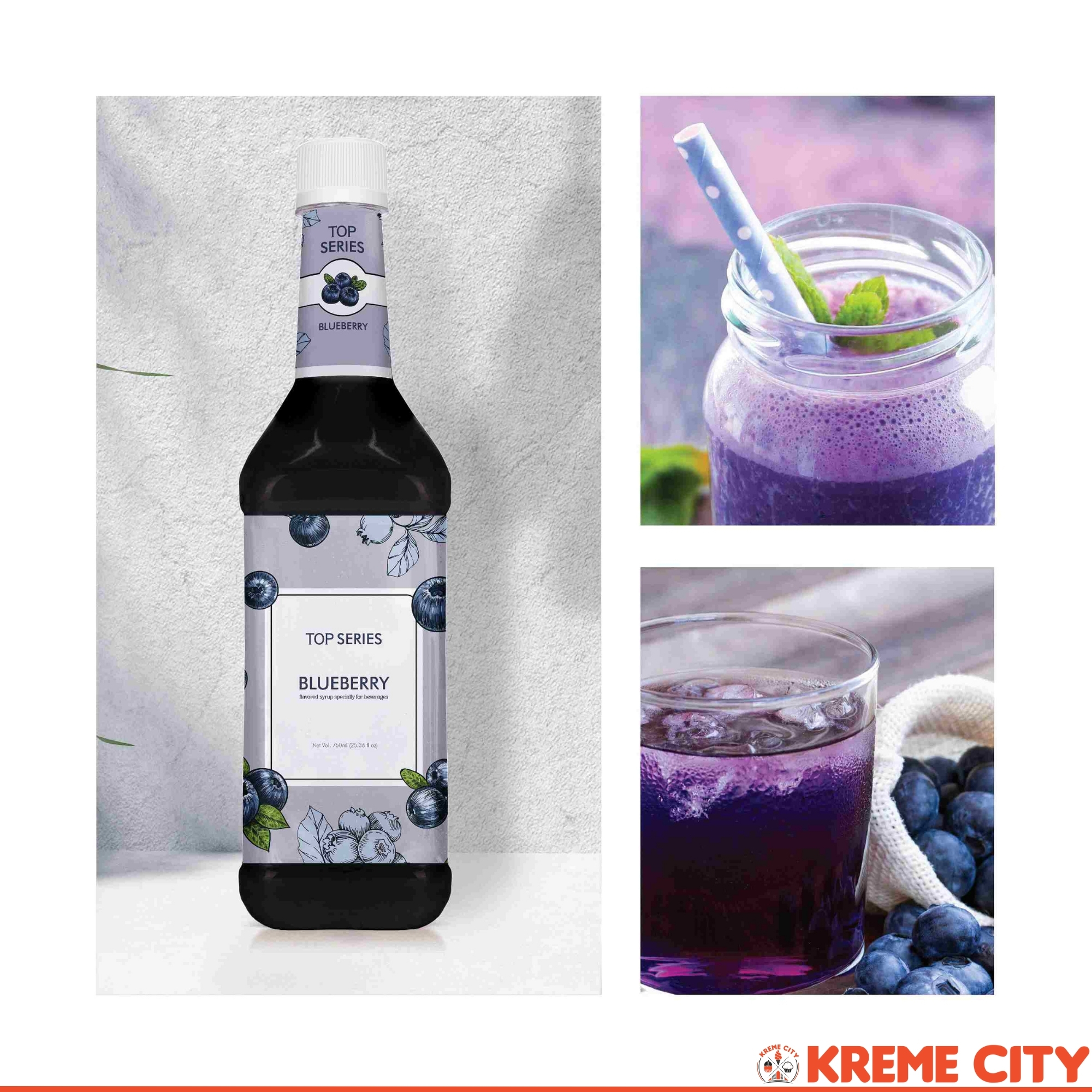 TOP Creamery Top Series Blueberry Syrup 750ml | Shopee Philippines