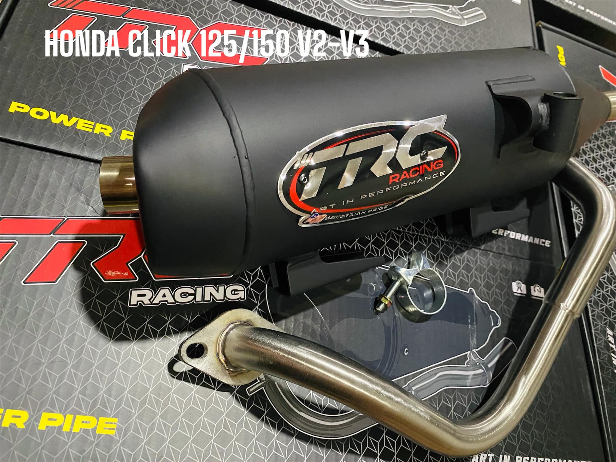 TRC RACING POWER PIPE HONDA CLICK 125/150, NMAX V2,V3/ AEROX V2, MIO ...