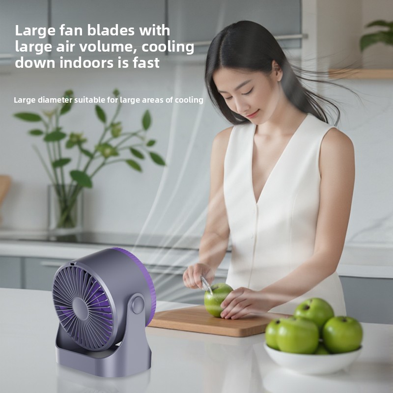Desktop fan, bedroom ultra quiet cooling turbine bedside fan ...