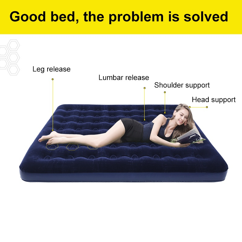 AIR BED Automatic Inflatable Bed for Home Outdoor Camping Double ...