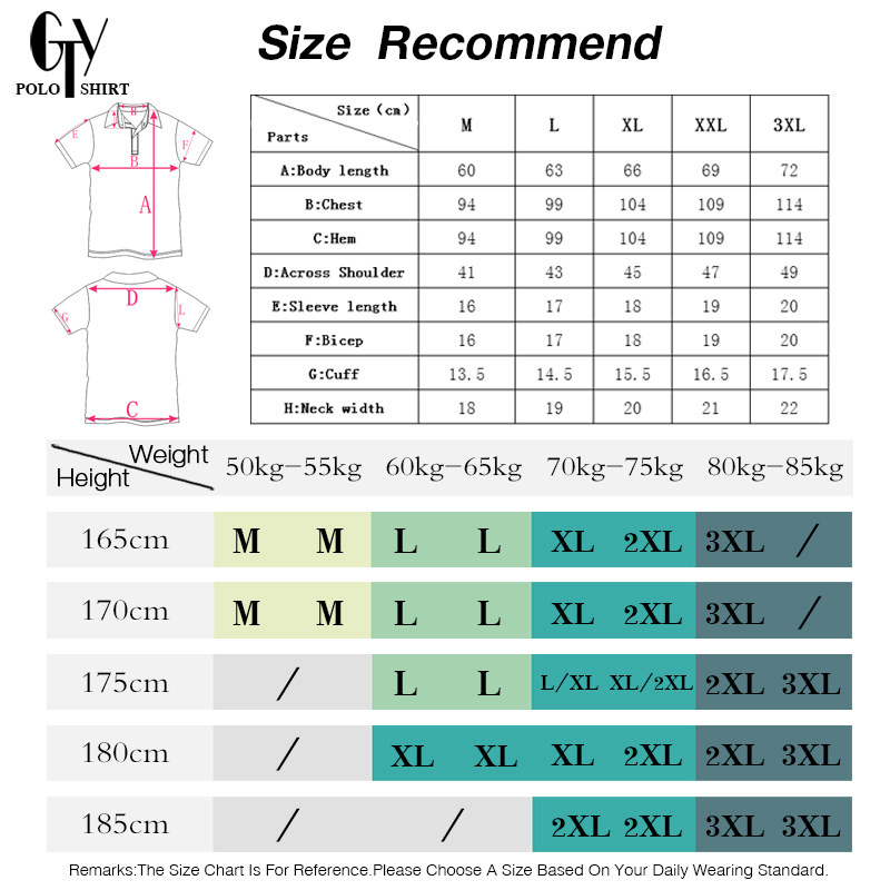 GTY White Cotton Polo Shirt For Man Plus Size Summer Casual Softex ...