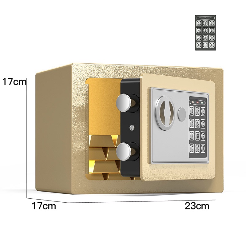 Fireproof Safe Box Cash Box Safety Vault Money Security Mini Strong Box ...