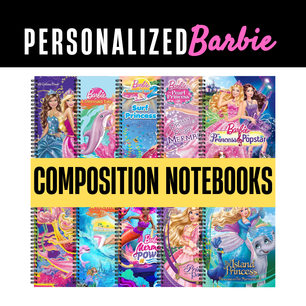 Personalized Barbie Composition Notebooks Regular and Refillable ...