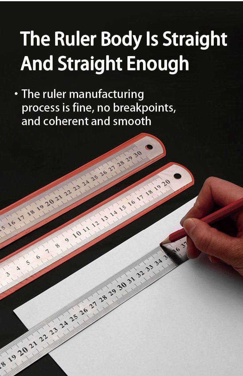 【Office Essentials】15/30/50CM Stainless Steel Measuring Double-Sided ...