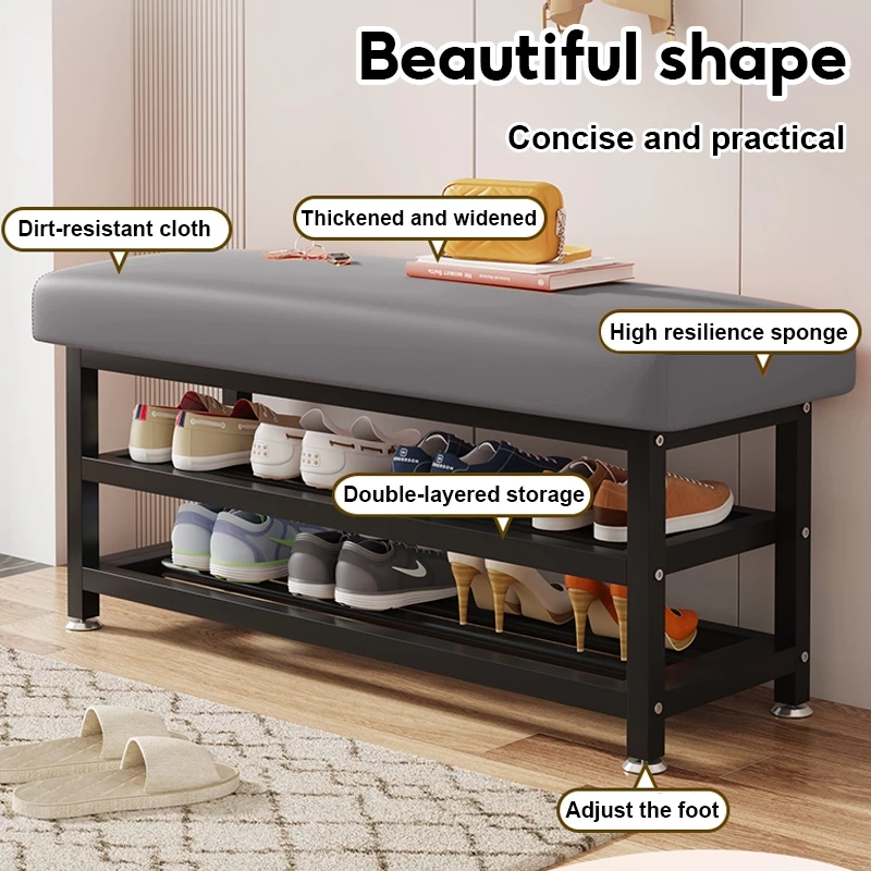 Shoe Rack Organizer Metal Storage Shoe Rack With Soft Cushion Shoe ...