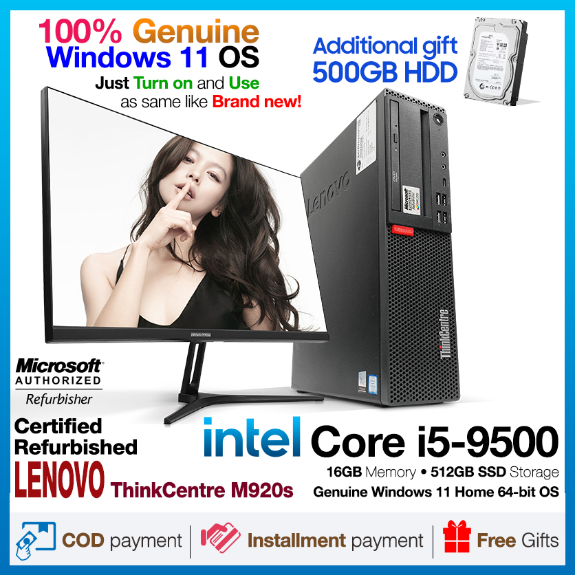 Top Brand PC Desktop Computer Full Set - Intel i5 9th 8th 6th LED ...