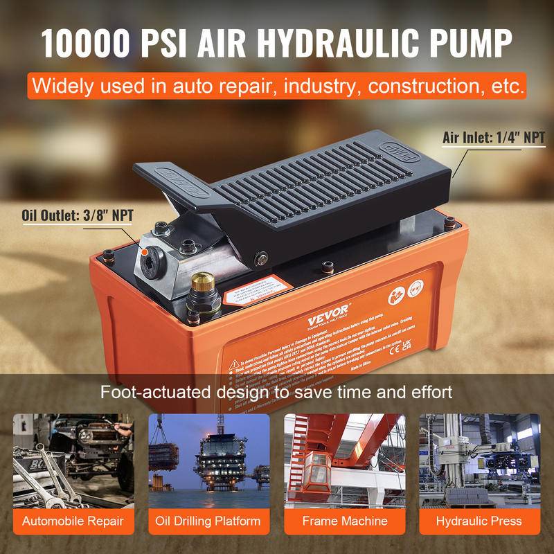 Air Hydraulic Pump Reservoir Foot Actuated Air Treadle for Auto Body ...