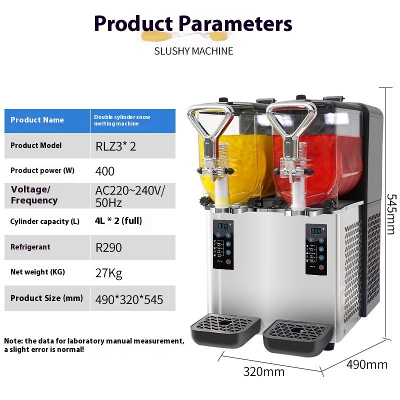 4L Commercial Slushie Machine Frozen Drink Maker Dispenser Granita ...