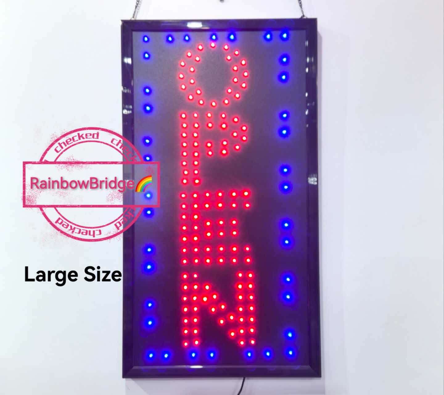 OPEN - RAINBOW BRIDGE LED SIGNAGE (New-Red+Blue Small & Large ) #SIZE ...