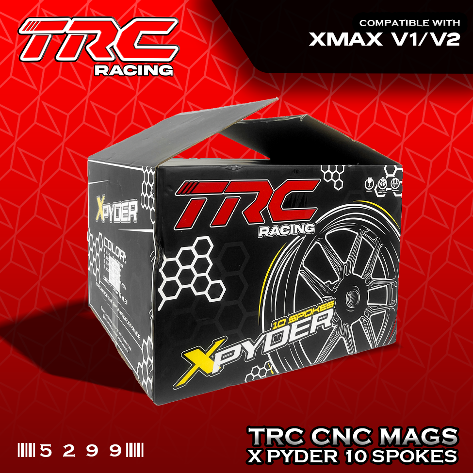 TRC XMAX 300 V1/V2 CNC XPYDER 10 SPOKES MAG WHEELS (3.5*15 F x 4.0*14 R ...