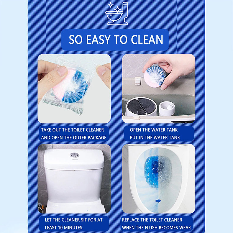 Toilet Bowl Cleaner 40g Two-color fragrance Toilet Cleaner Automatic ...
