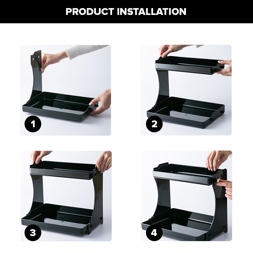 Doubler Layer Minimalist Acrylic Desktop Organizer Rack Cosmetic ...