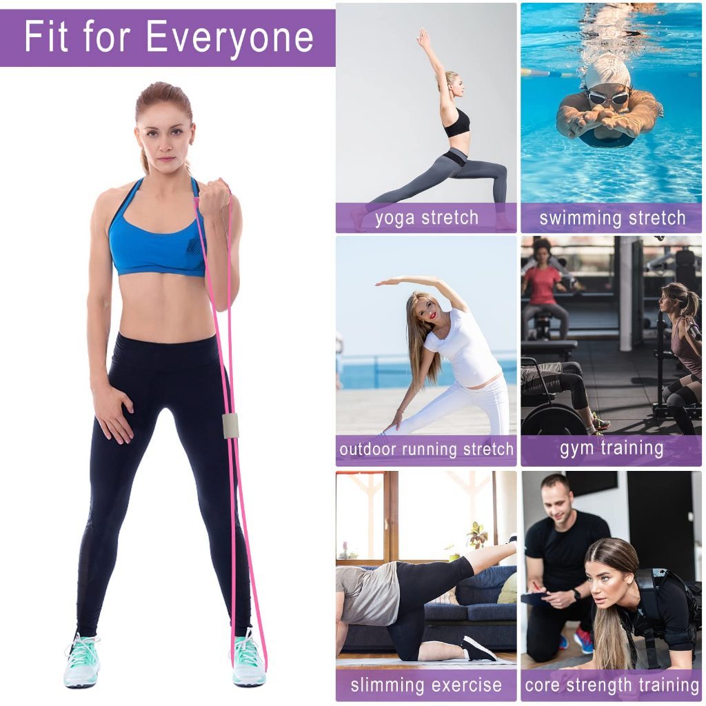 Pull Rope Exercise Rubber Yoga Resistance Band Elastic Tension Rope Gym ...