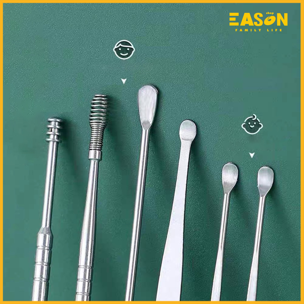 EasonShop COD 6pcs Ear Cleaner Set Spiral Earpick Ear Wax Pickers ...