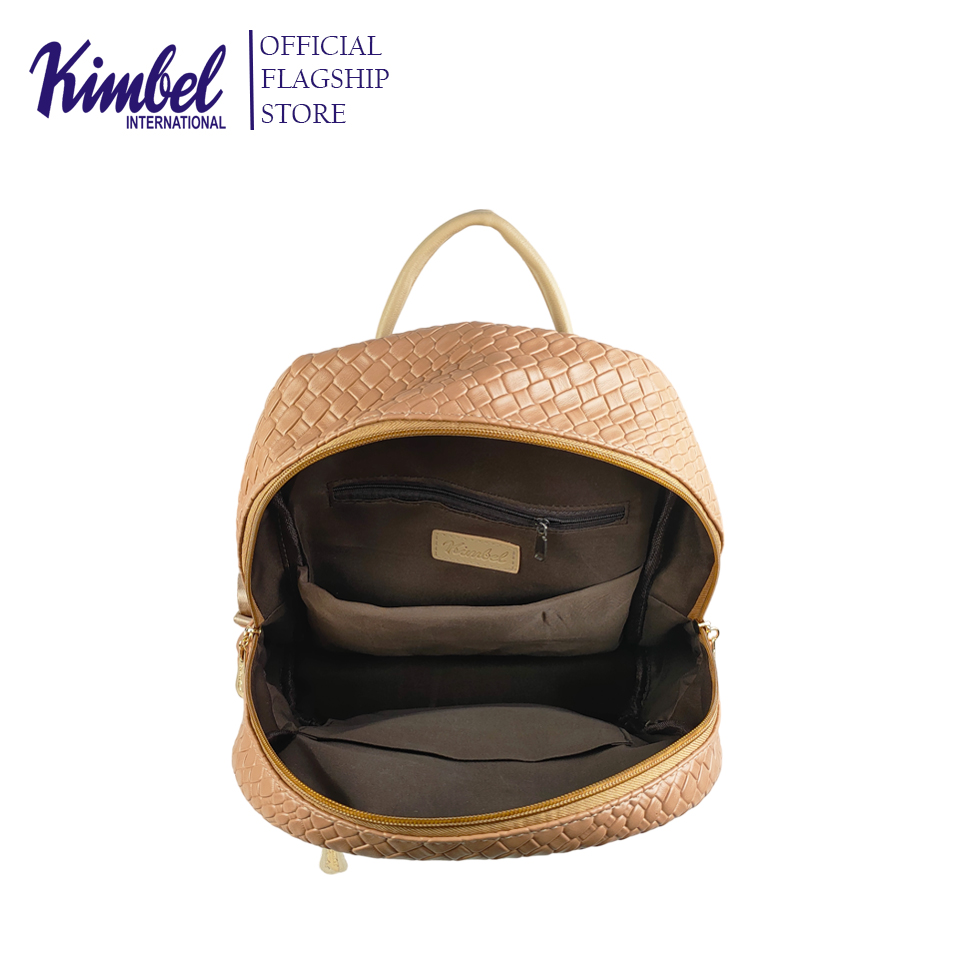 KIMBEL BCAB070674 Backpack Medium Size Synthetic Leather | Shopee ...