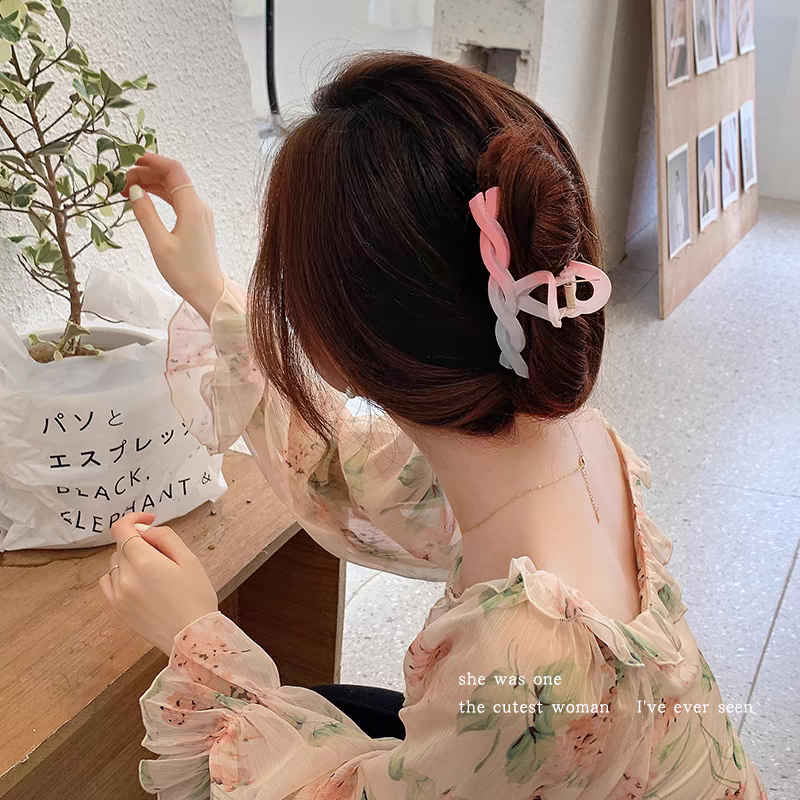 【8pcs/Set】Acrylic Hair Accessories Clip Shark Clip Flower Hair Clip