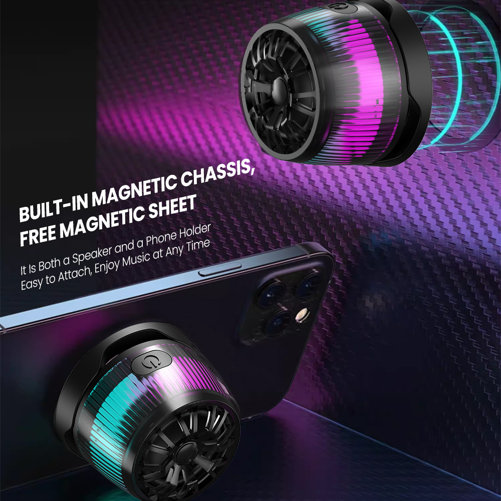 Orashare BSG01 Bluetooth Magnetic Speaker With RGB Light Small Portable ...