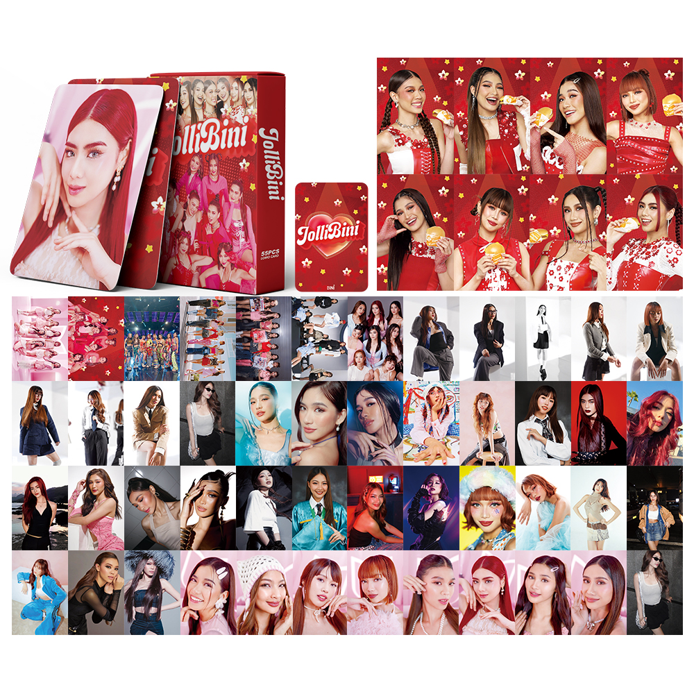 55Pcs/Box BINI Photocards Bini Group Album Photocards Jollibee BINI ...