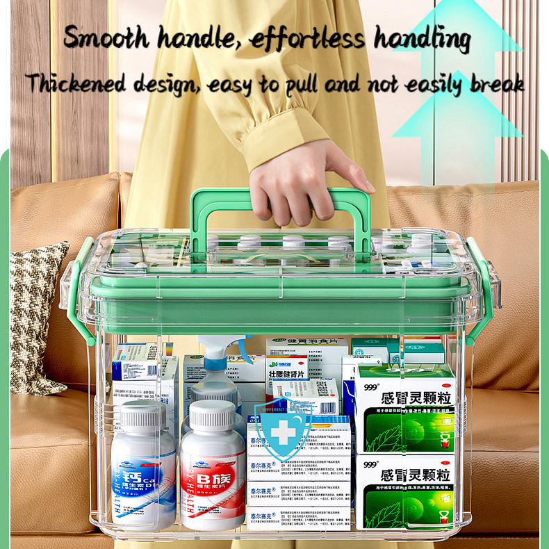 Transparent First Aid Box Domestic Medicine Box Family Kit First Aid ...