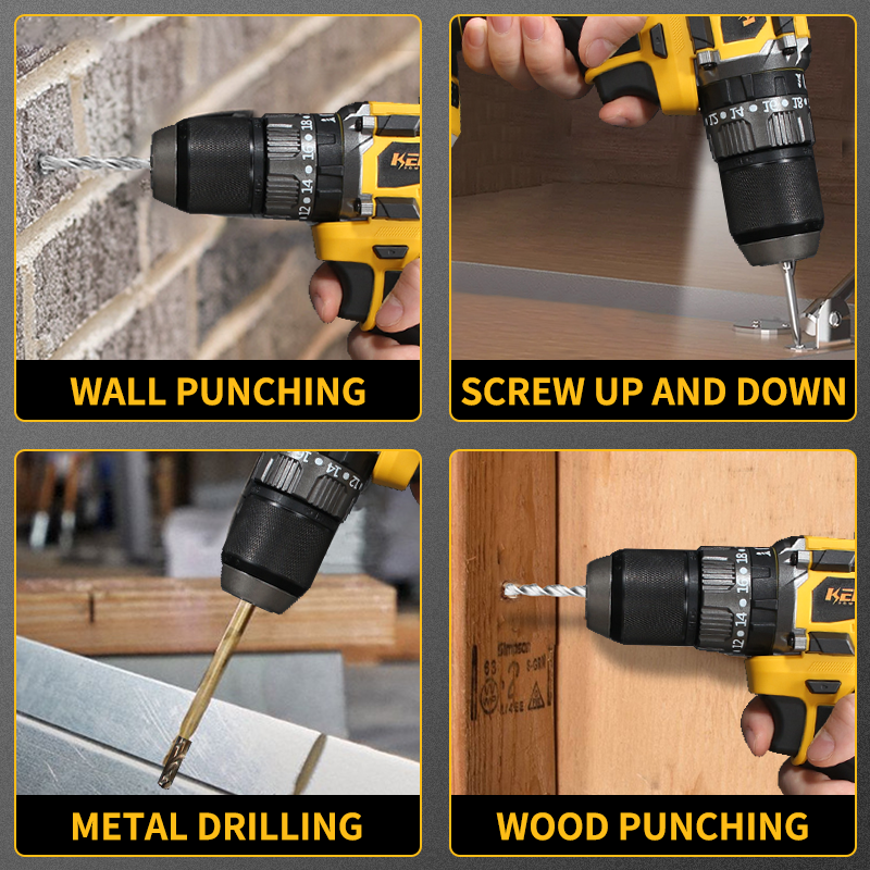 KEELAT KCD012 Smart Anti-Twist 13MM Chuck 20V Brushless Cordless Drill ...