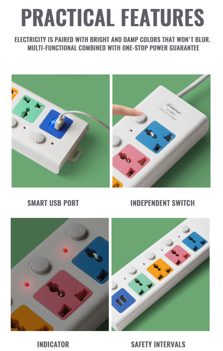 Centrix Multi-Function Socket Extension Outlet with 4 Power Socket AND ...