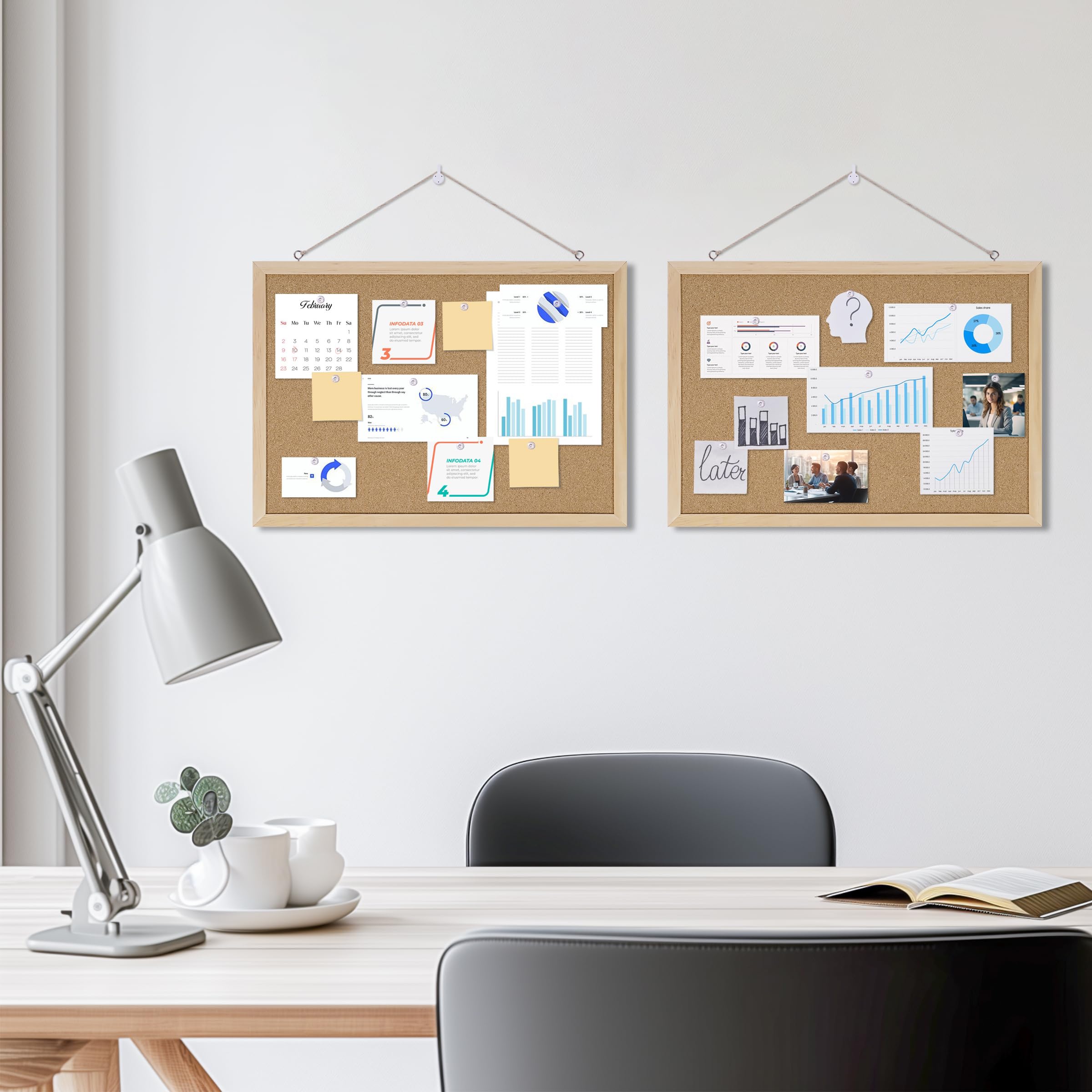 Wooden Card Board For Sticky Notes And Pictures Diy Decoration Bulletin ...