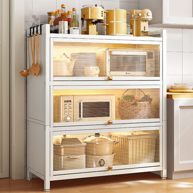 Kitchen Dust Cabinet Rack Dustproof Storage Cabinet Carbon Steel Multi ...