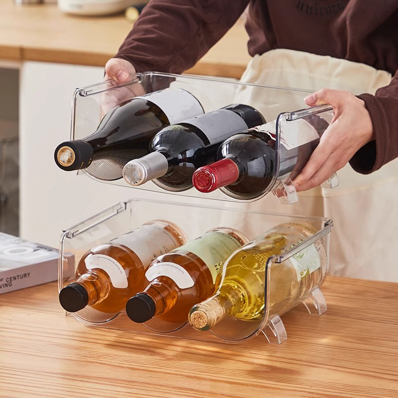 3 Grids Stackable Wine Holder for Cabinet Fridge, Kitchen Pantry ...