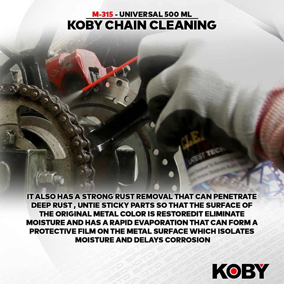KOBY CHAIN CLEANING 500ML STRONG PENETRATION & ANTI-RUST UNIVERSAL M ...