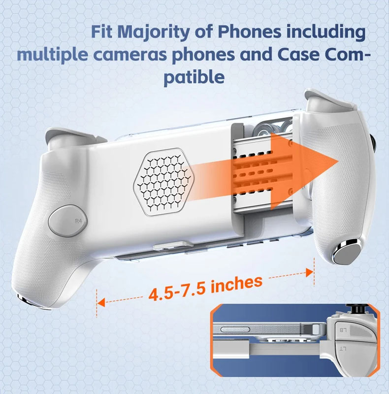 Gamwing Retractable Mobile Game Controller w/ Hall Effect Joystick ...