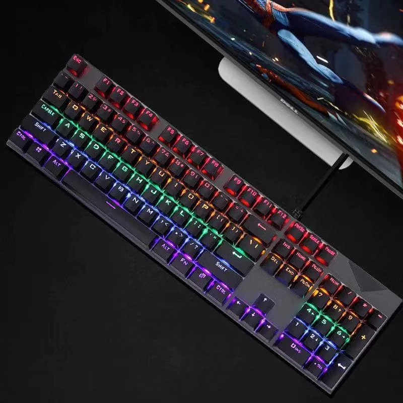 JK310 Mechanical Keyboard Red Switch 104 Keys LED RGB Colorful ...