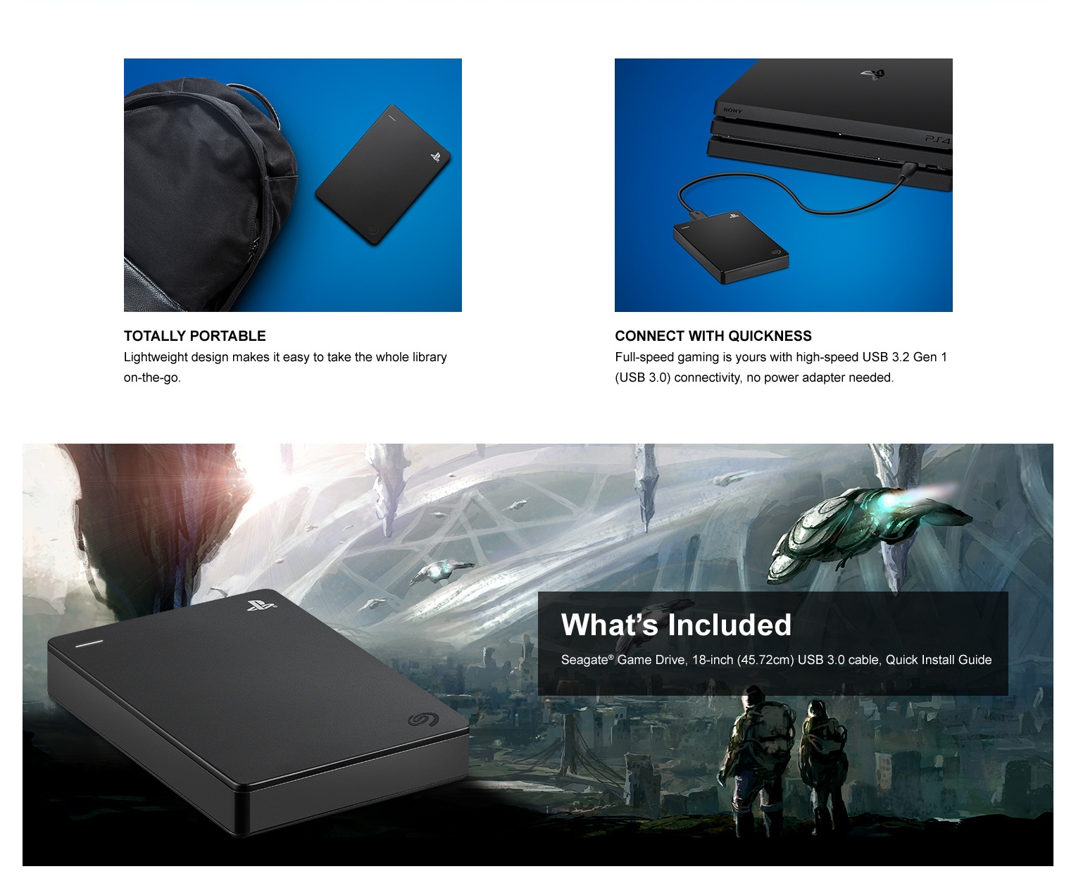 Seagate Game Drive 4TB for PlayStation Consoles PS4 and PS5 HDD Hard ...