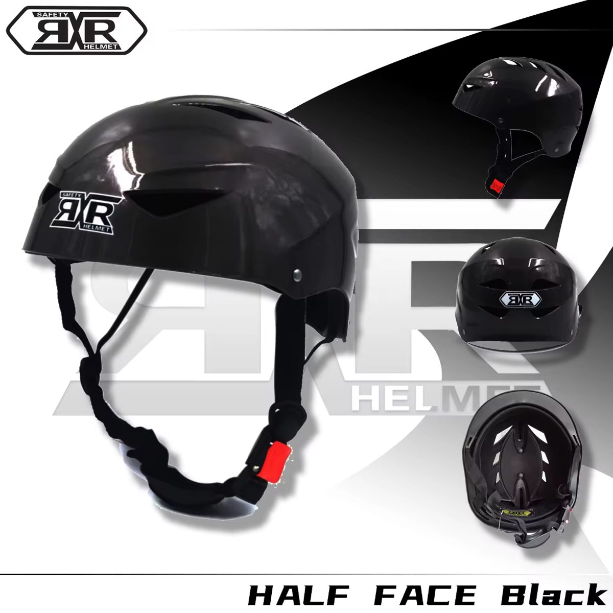 RXR R066-E Nutshell Helmet Unisex(E-Bike, Bicycle, Motorcycle)Open Face ...