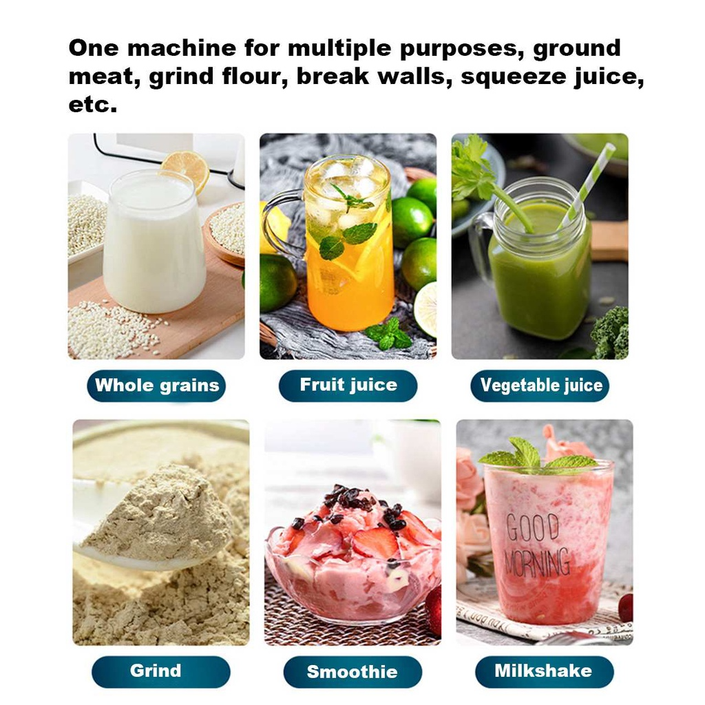 【LEUSE】Heavy Duty Blender - 3-in-1 Juicer, Ice Crusher, Food Processor ...