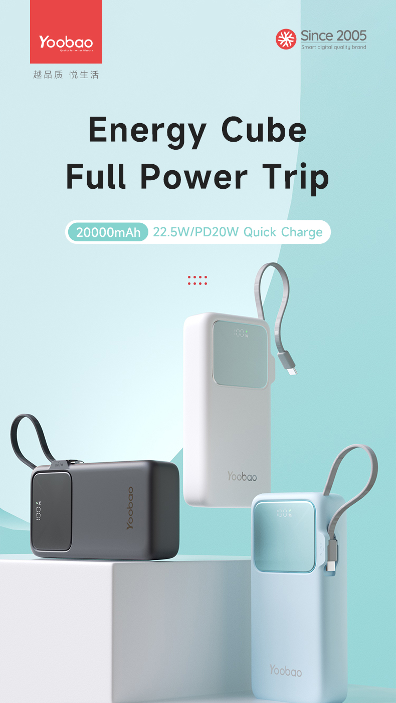 Yoobao Q22 20000mAh Smart Fast Charging PD20W QC3.0 SCP22.5W High ...