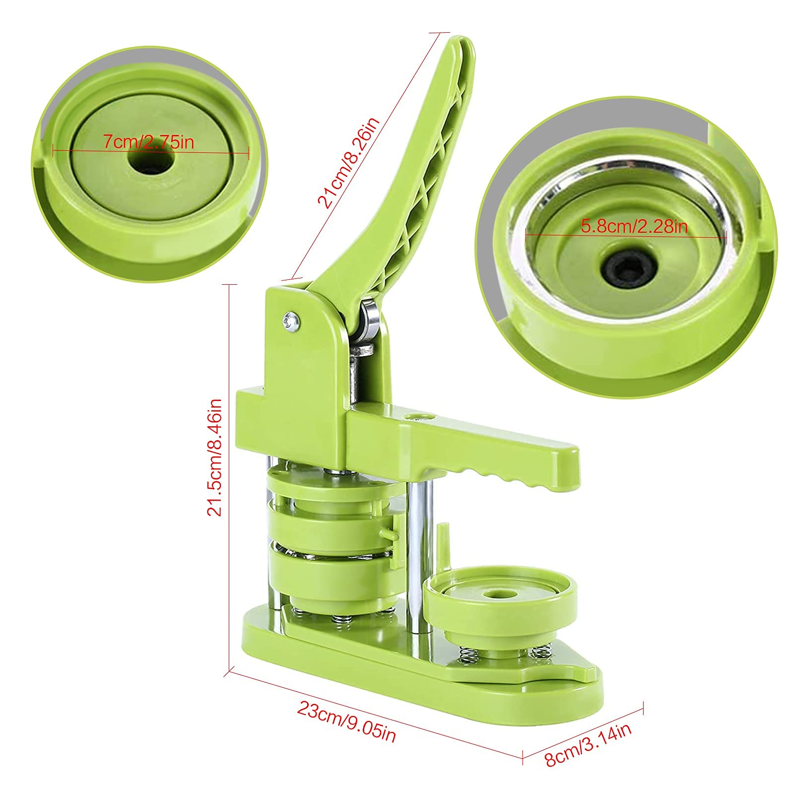 58mm Pin Maker Machine DIY Button Badge Press Heavy Duty Magnet Binding ...