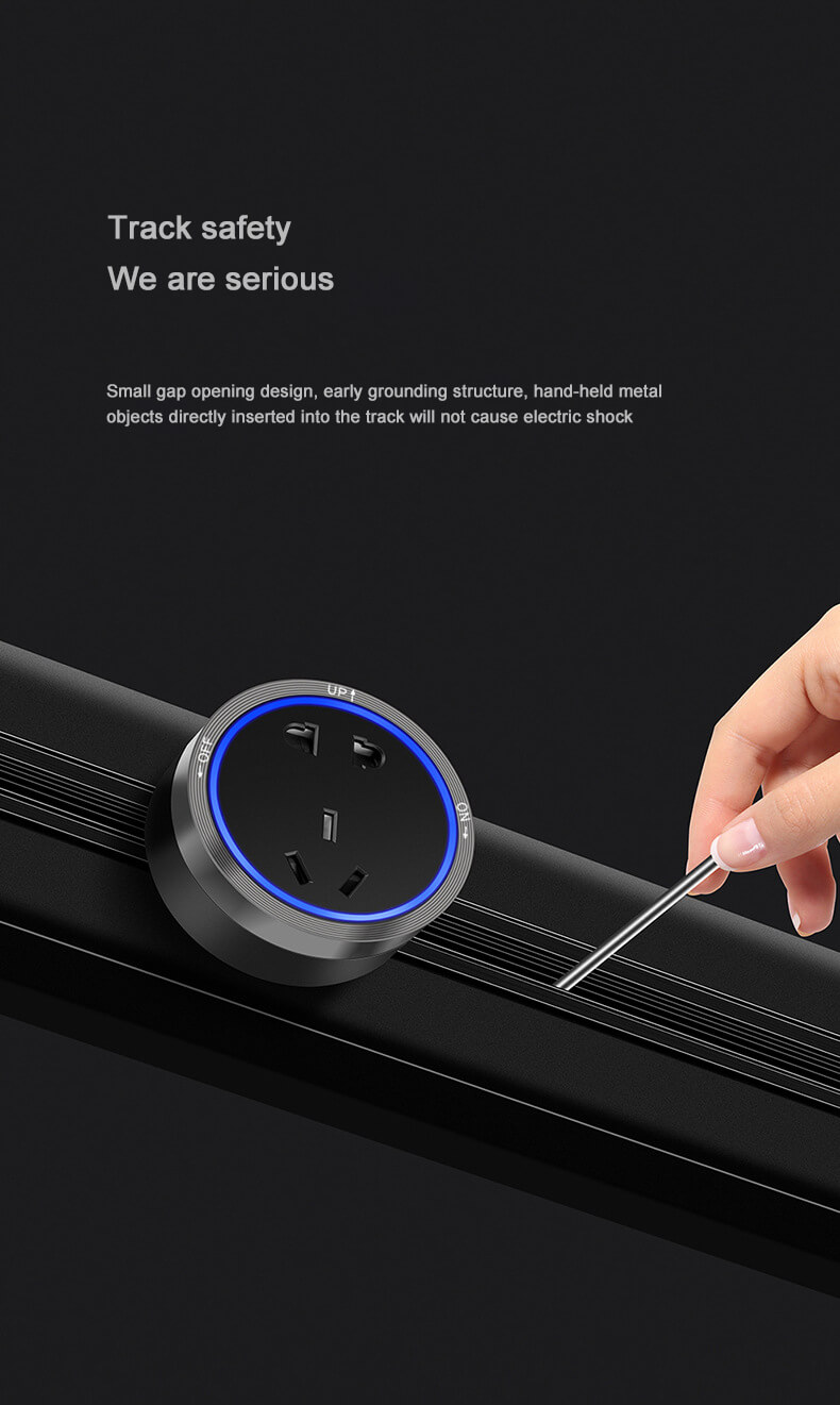 Wall Movable Power Track Socket Wall Mounted Modern Wall Socket ...