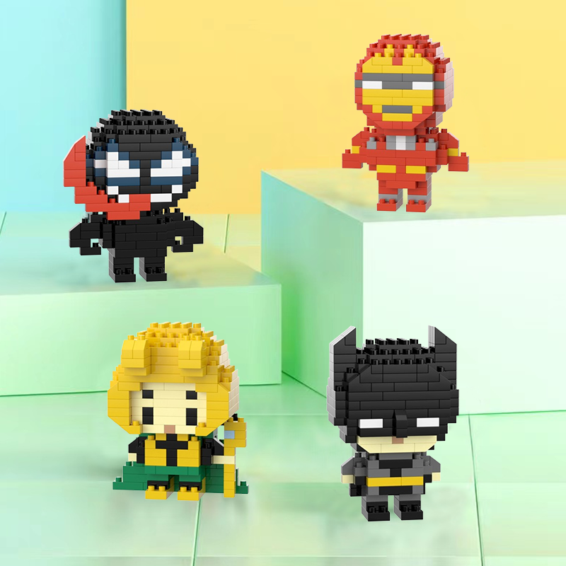 【DUZ】The Avengers Mini Block Building Blocks Cute Cartoon Character ...