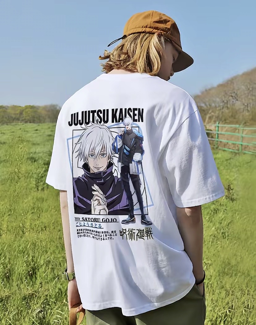 Jujutsu Kaisen Shirt Anime Shirt Black and White Clothing Gojo design ...