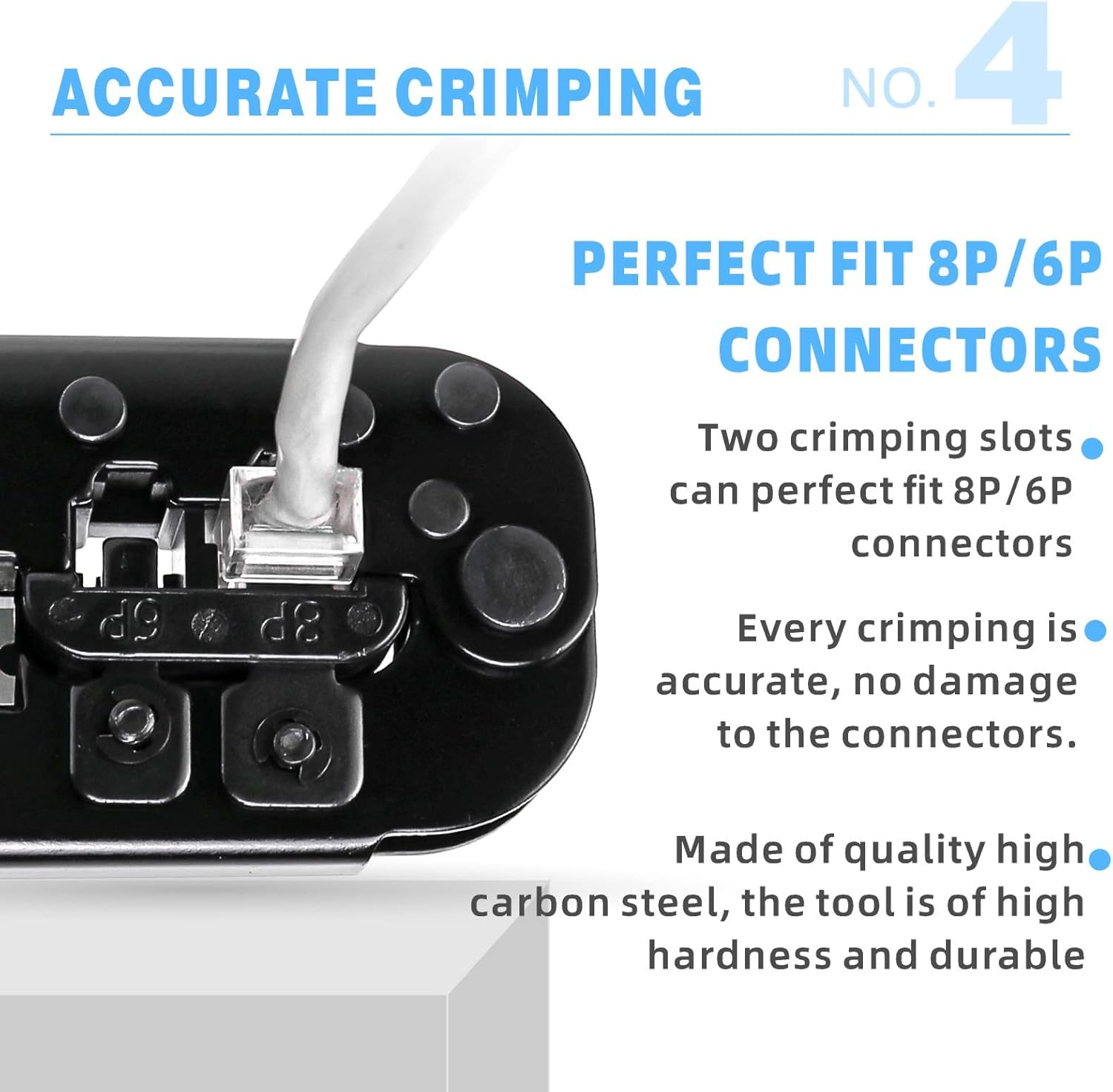 NetCraft Professional RJ45 Crimping Tool Network Pliers for Ethernet ...