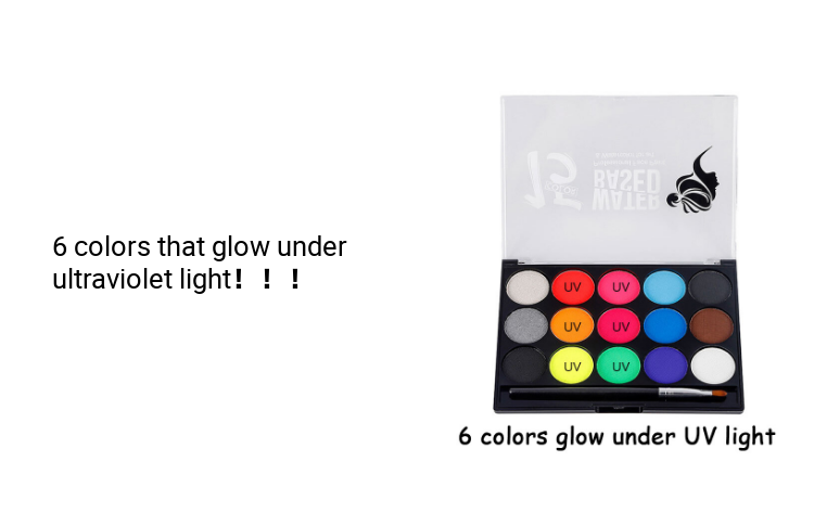 DIY Model Halloween Face Professional Water Based Body Paint 15 Colors ...