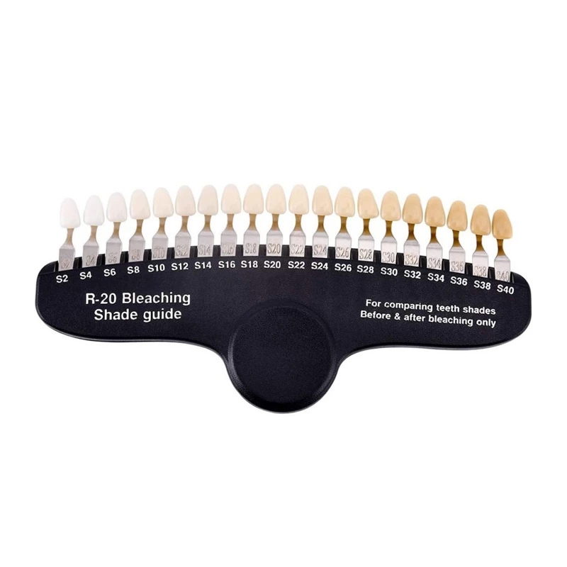 20 Colors 3D Shade Guide Chart Teeth Whitening Bleaching Porcelain ...