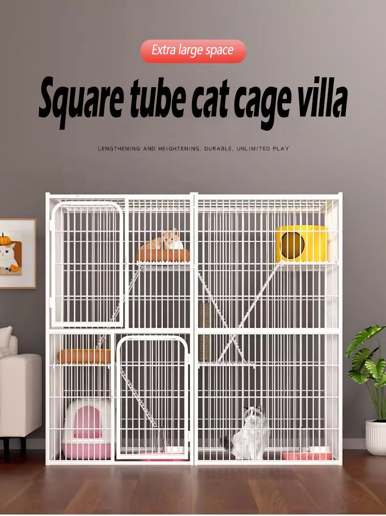View of Extra-Large Space Platform Cage for Cat Dog Cat House Pet Cage Cat ...
