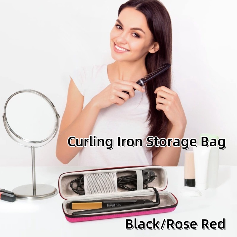 1PCS EVA Hair Straightener Curling Bar Storage Bag Curling Clip Box ...