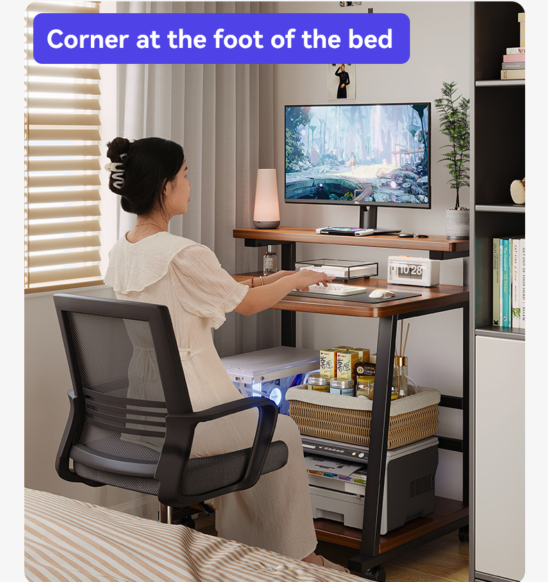 Computer Table with shelf Dressing table Computer Office Desk Bed Side ...