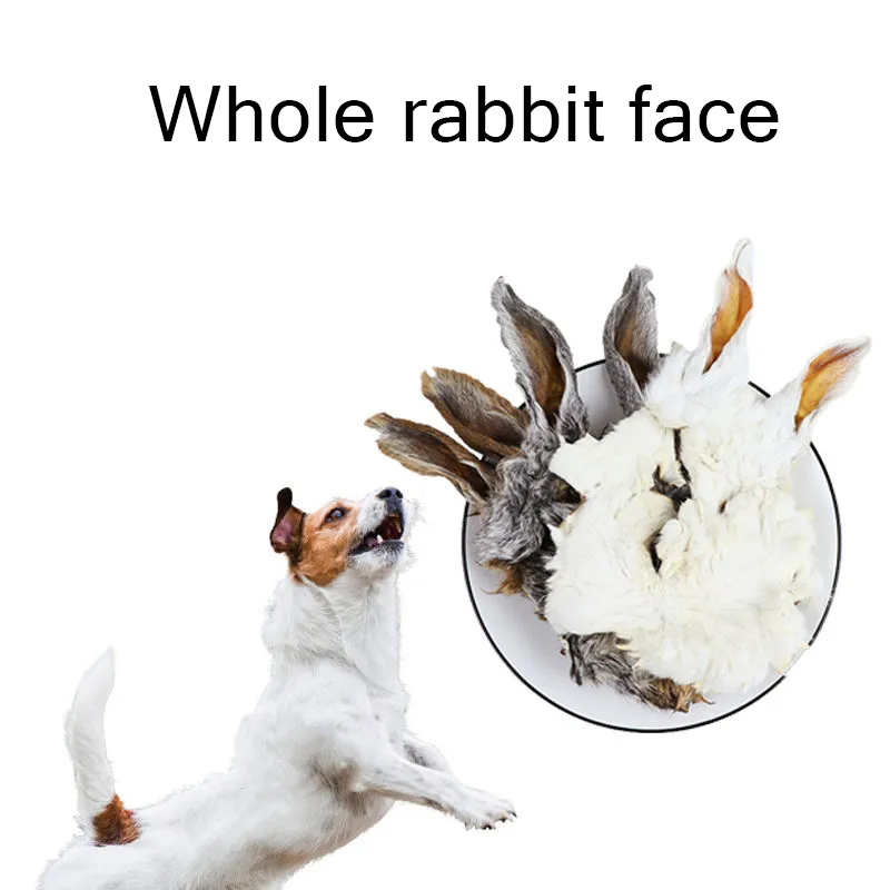 All natural dehydrated Pet Treat rabbit ears dog chews rabbit face ...