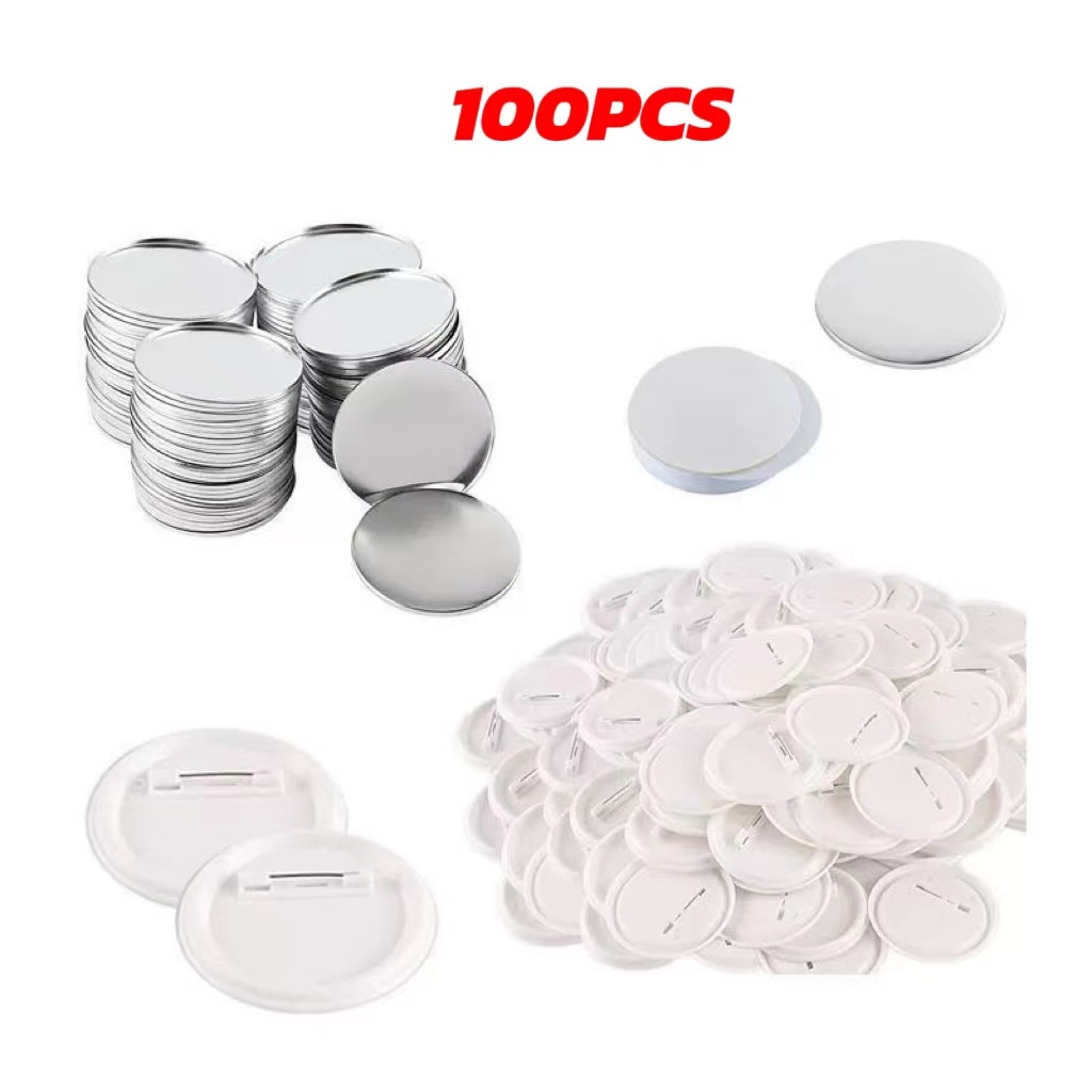 100PCS/200PCS Plastic back DIY BadgeButton Pins Blank Raw Material pins ...