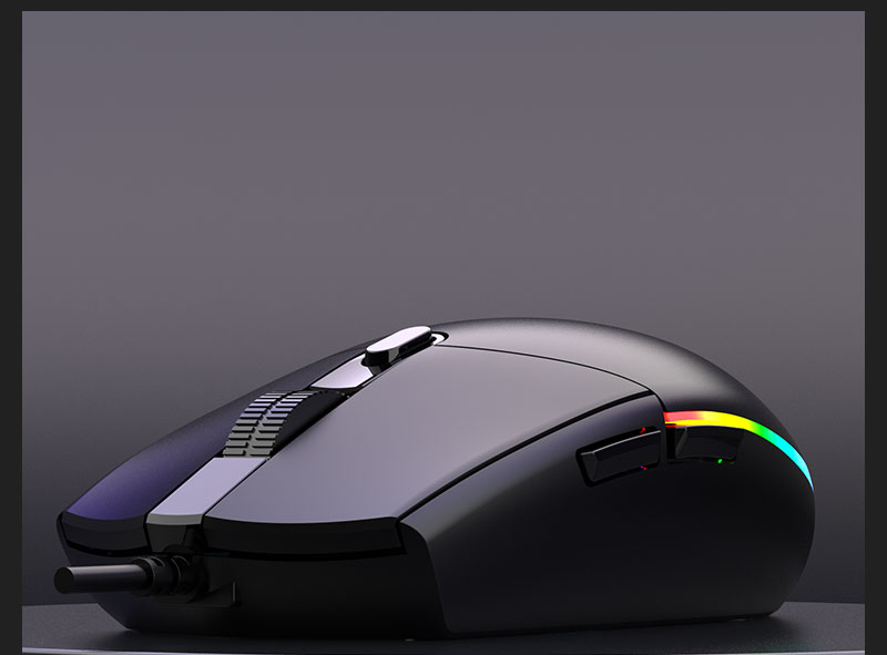 Zeus x Raiku G707 Luminious LED Gaming Mouse 7 Color RGB Lighting 5 DPI ...