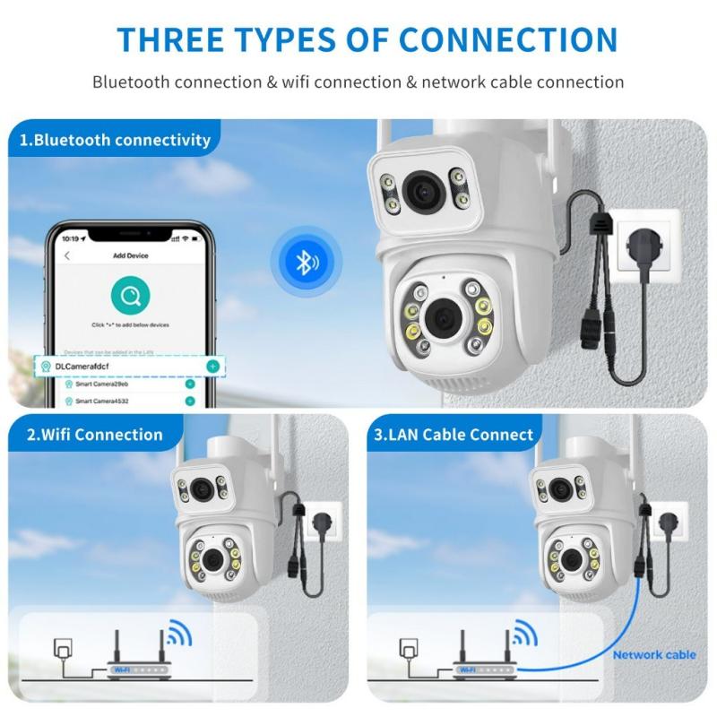 V380 BP3 1080P Dual Lens Security IP CCTV Camera Wireless Outdoor ...